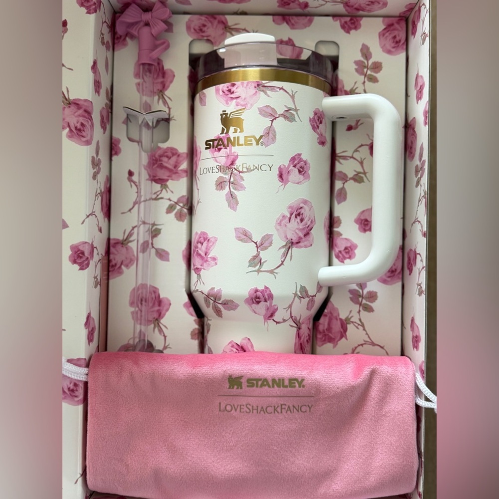Stanley Pink Rose Travel Mug - Picture 2 of 2